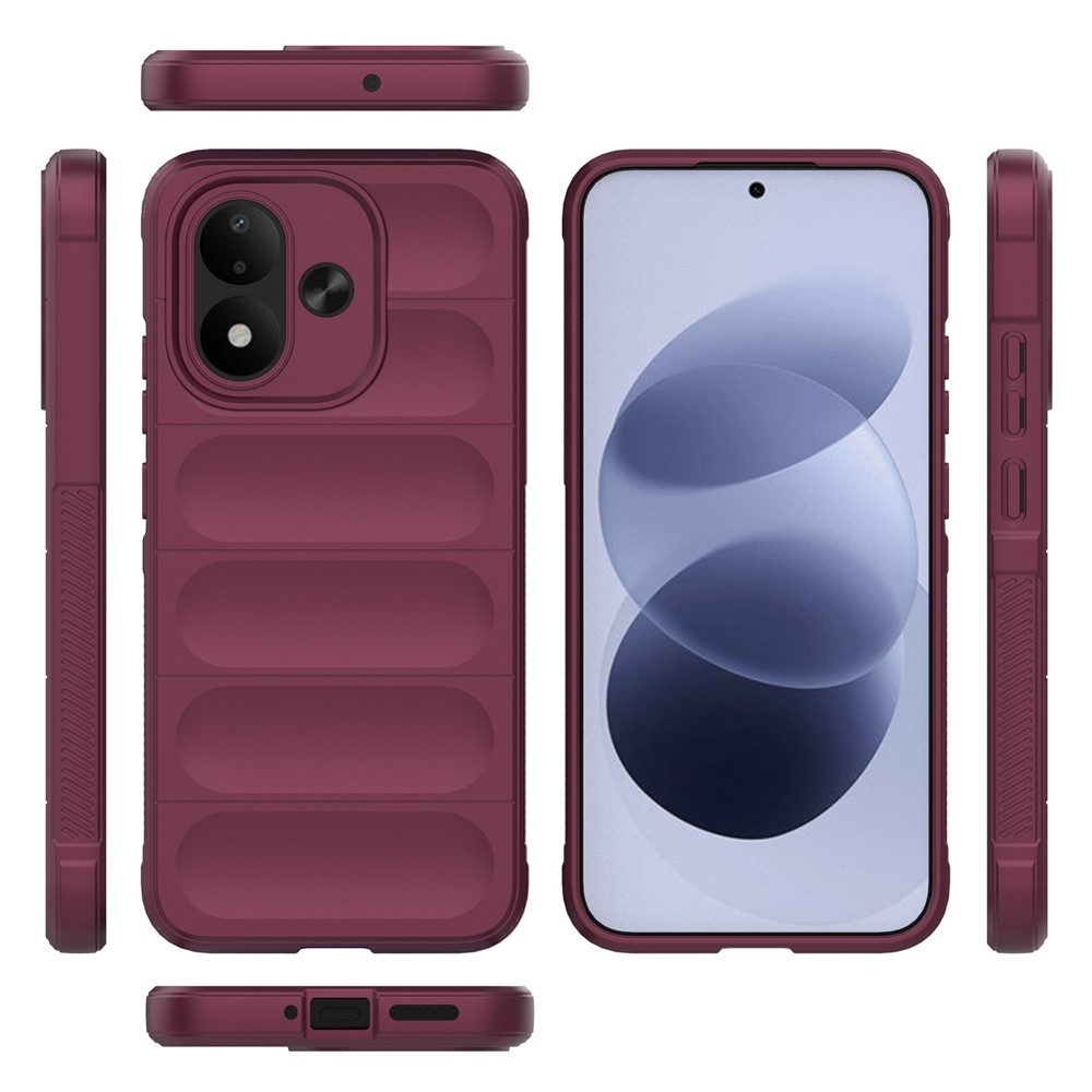 Rugg odolný gélový obal na Xiaomi Redmi Note 17 4G/5G - vínový