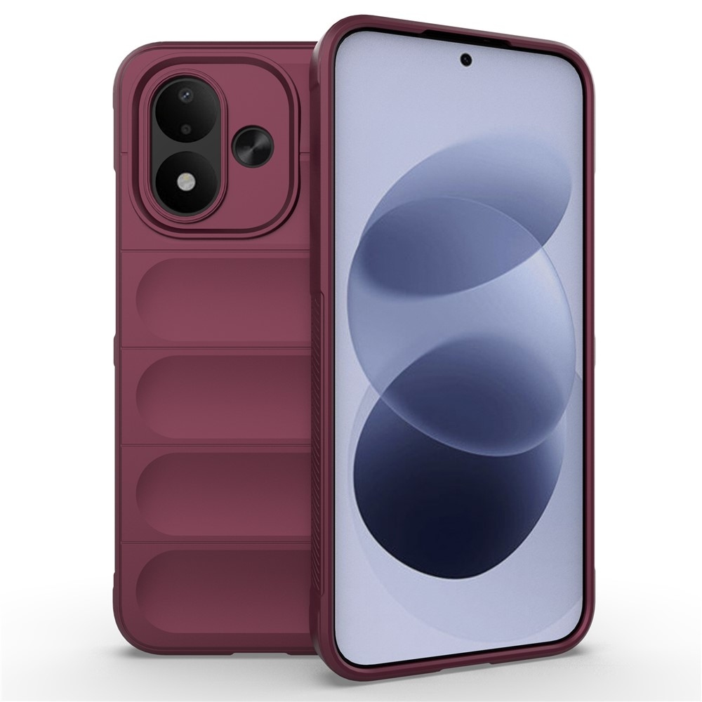 Rugg odolný gélový obal na Xiaomi Redmi Note 17 4G/5G - vínový