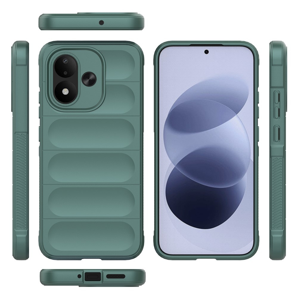 Rugg odolný gélový obal na Xiaomi Redmi Note 17 4G/5G - zelený