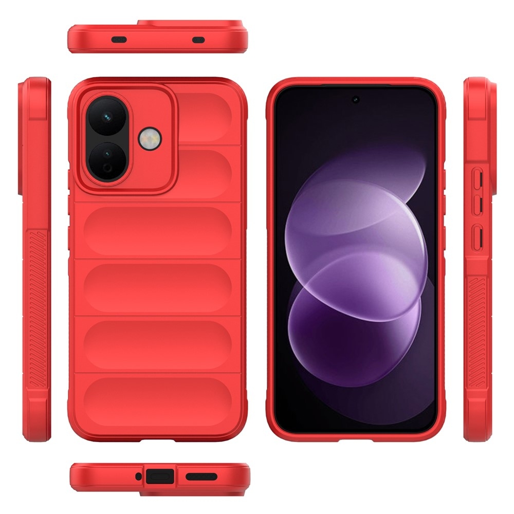 Rugg odolný gélový obal na Xiaomi Redmi Note 17 Pro 5G - červený