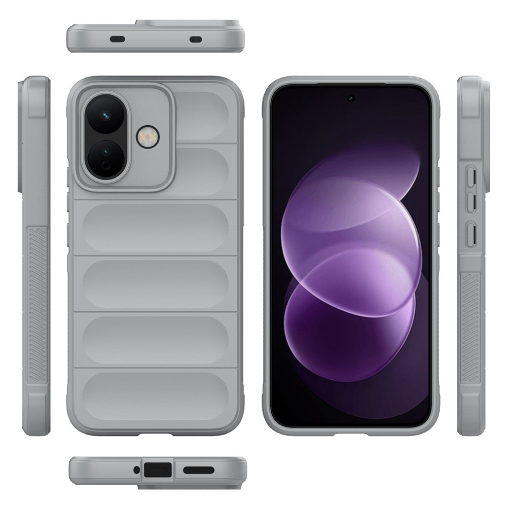 Rugg odolný gélový obal na Xiaomi Redmi Note 17 Pro 5G - svetlosivý