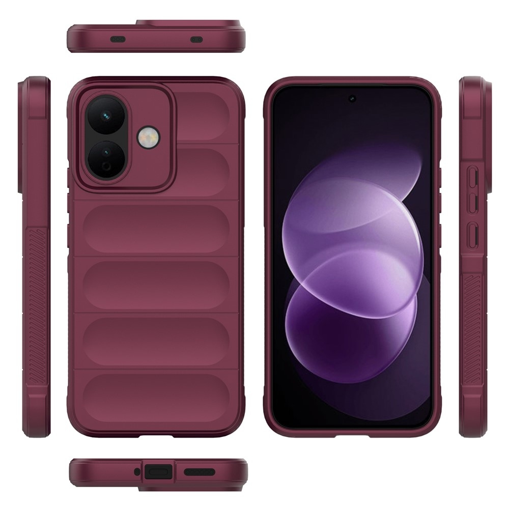 Rugg odolný gélový obal na Xiaomi Redmi Note 17 Pro 5G - vínový