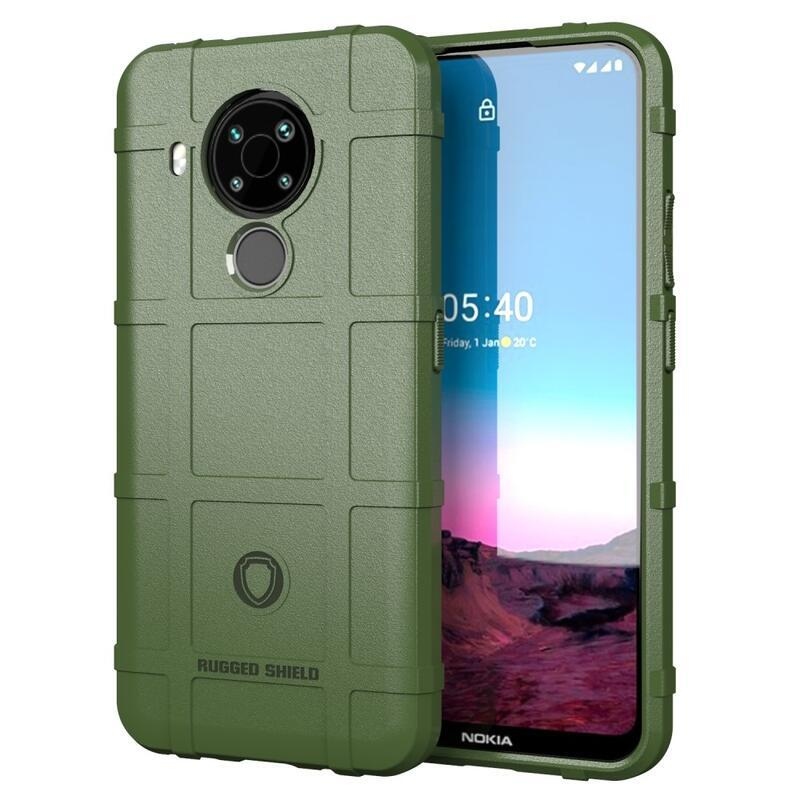 Rugged odolný gélový obal na mobil Nokia 5.4 - zelený