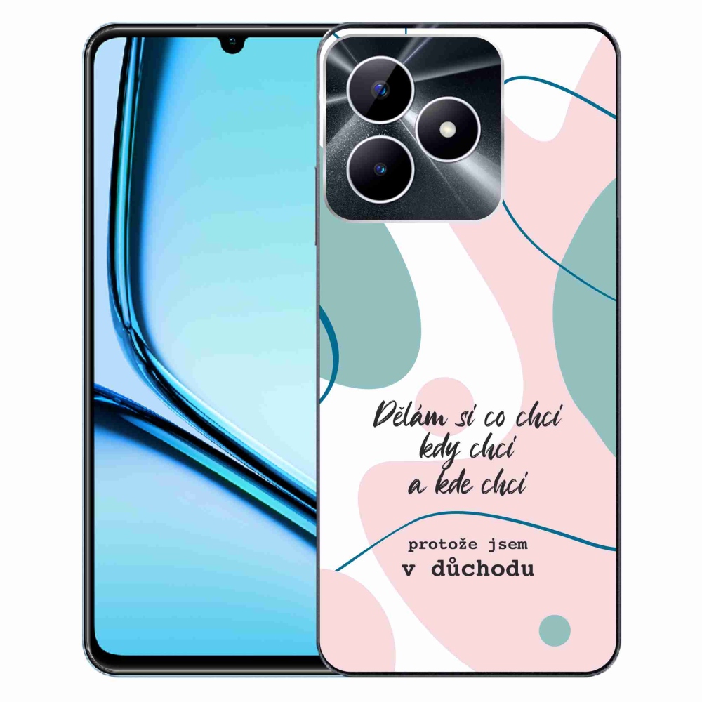 Gélový kryt mmCase na Realme Note 50 - vtipný text 10 biele pozadie
