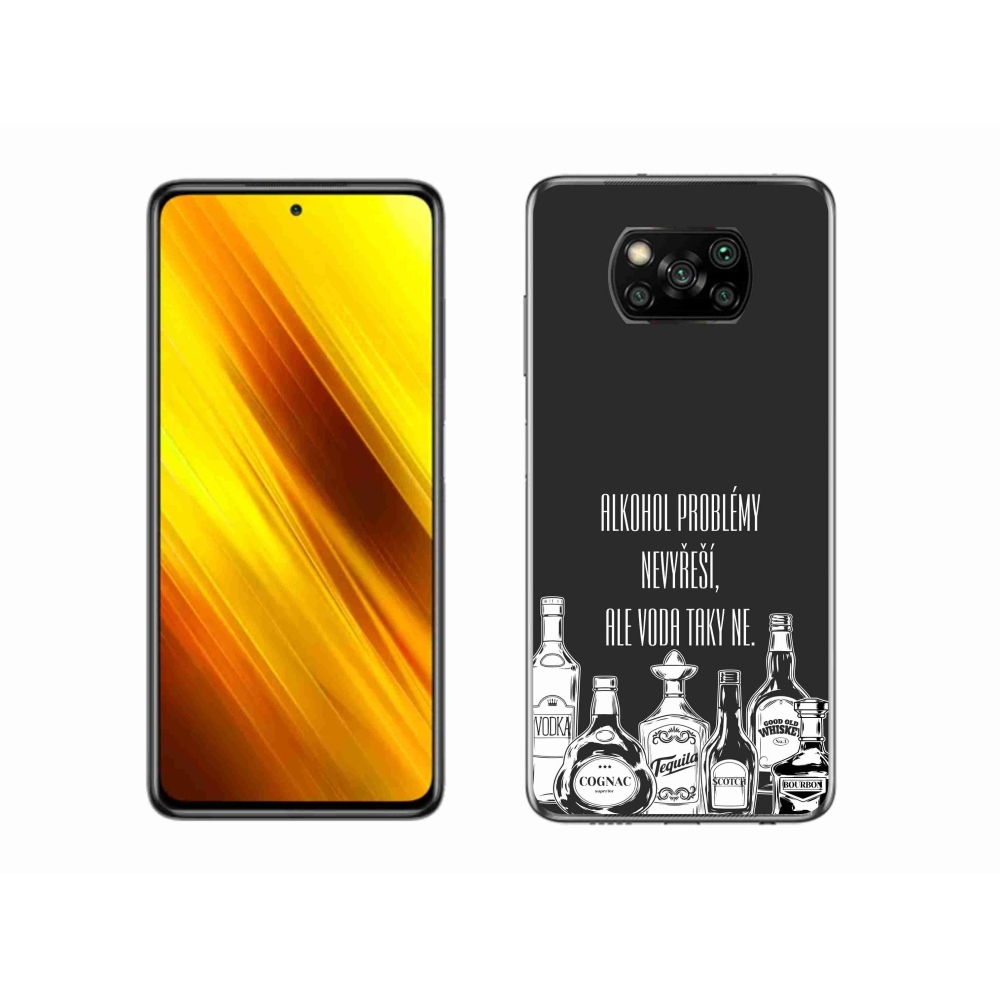 Gélový kryt mmCase na Xiaomi Poco X3 Pro - vtipný text čierne pozadie