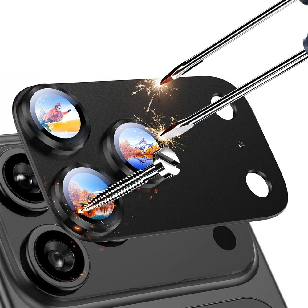 RURI sklo šošovky fotoaparátu na mobil iPhone 18 Pro Max - čierne