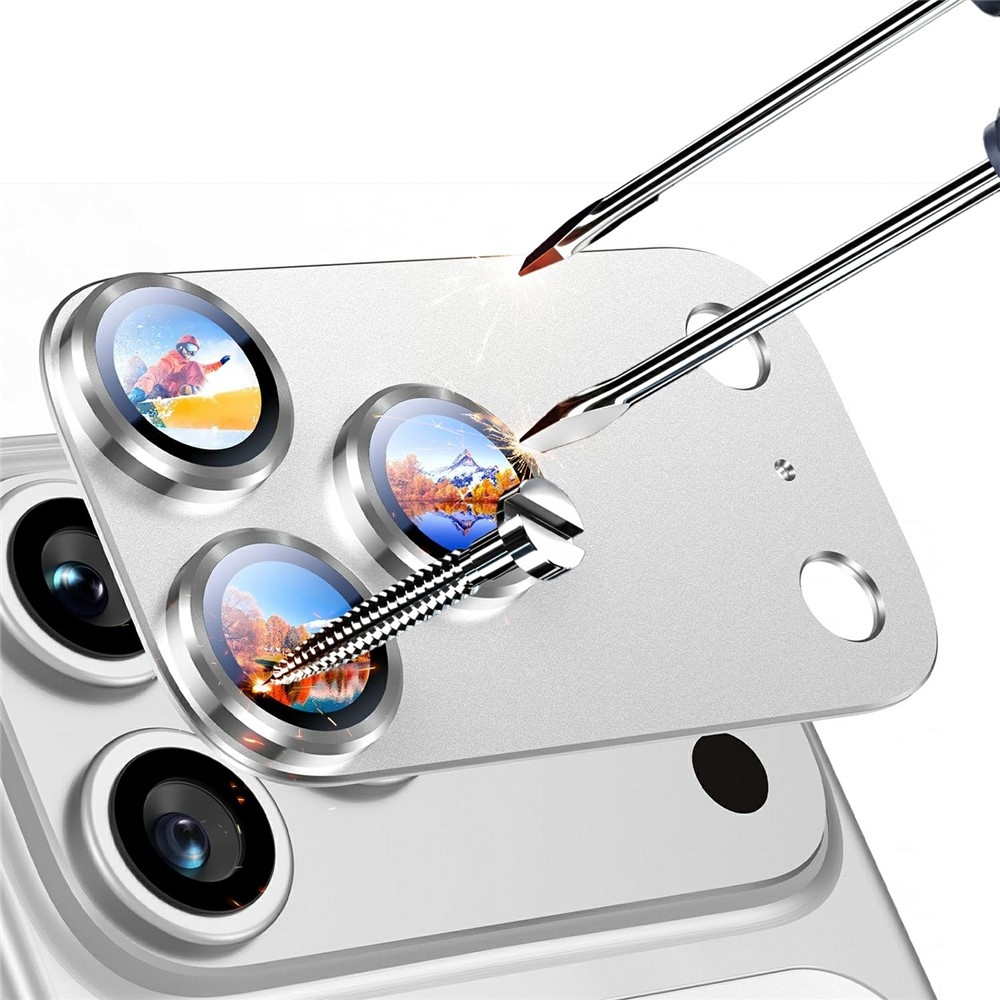RURI sklo šošovky fotoaparátu na mobil iPhone 18 Pro Max - strieborné
