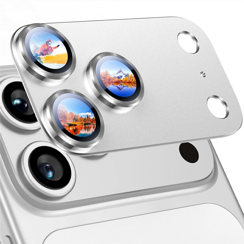 RURI sklo šošovky fotoaparátu na mobil iPhone 18 Pro Max - strieborné