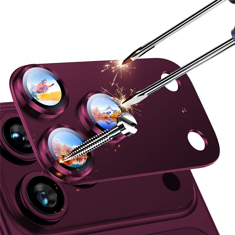 RURI sklo šošovky fotoaparátu na mobil iPhone 18 Pro Max - vínové