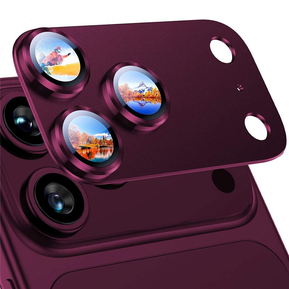 RURI sklo šošovky fotoaparátu na mobil iPhone 18 Pro Max - vínové
