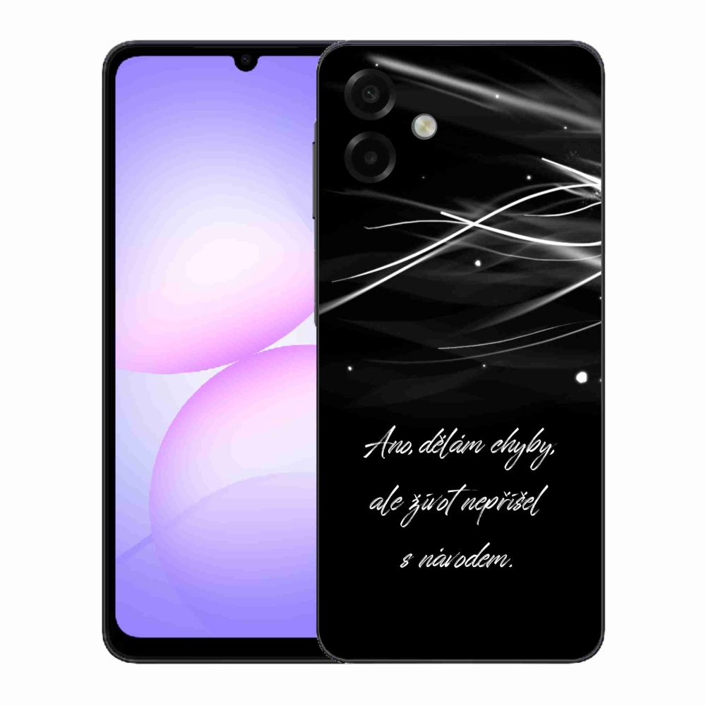 Gélový kryt mmCase na Samsung Galaxy A07 4G - citát čierne pozadie