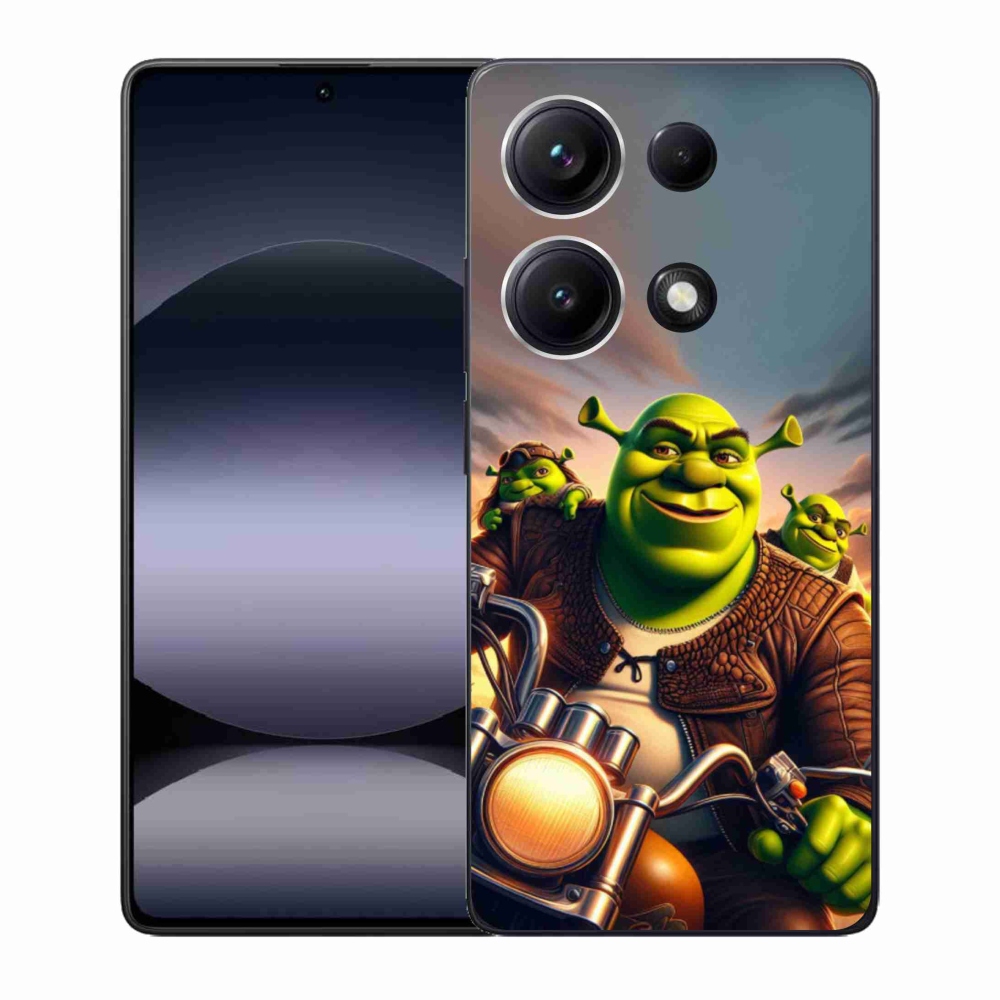 Gélový kryt mmCase na Xiaomi Redmi Note 14S - shrek na motorke