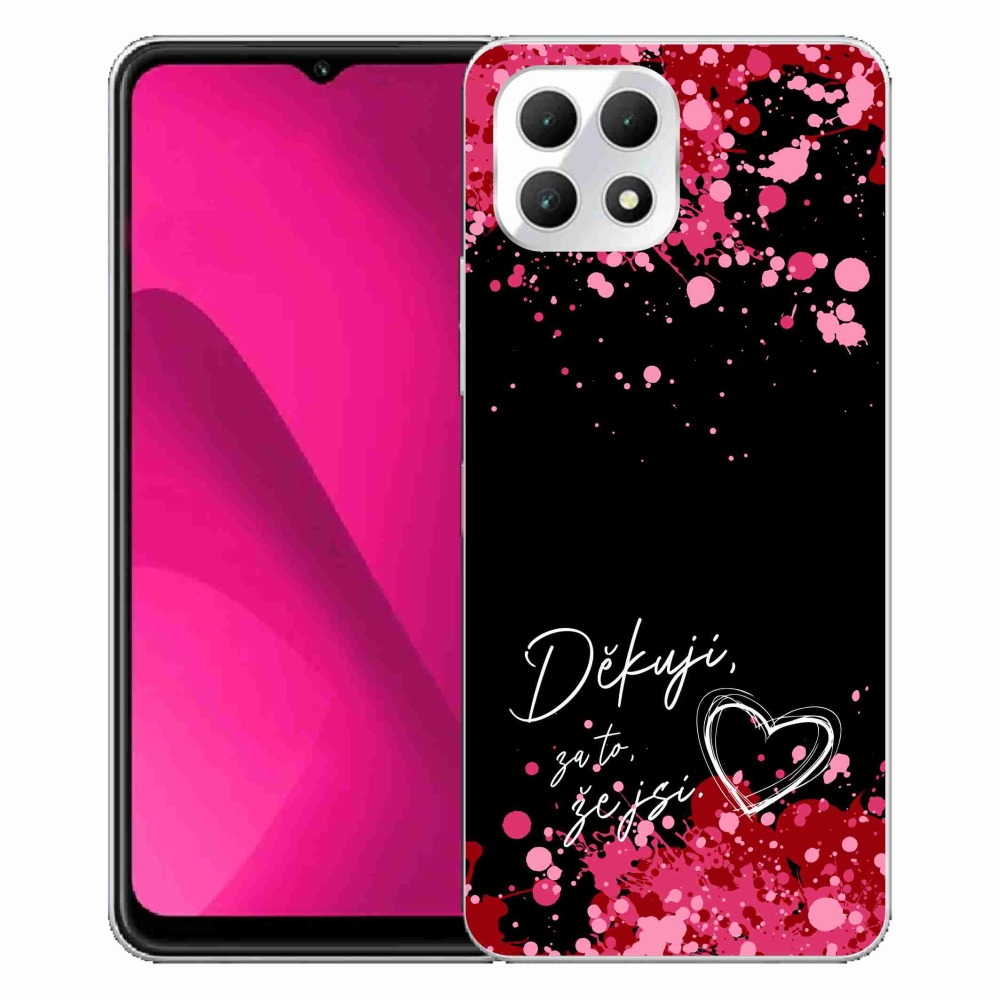 Gélový kryt mmCase na T-Mobile T Phone 2 - zamilovaný text 2 čierne pozadie
