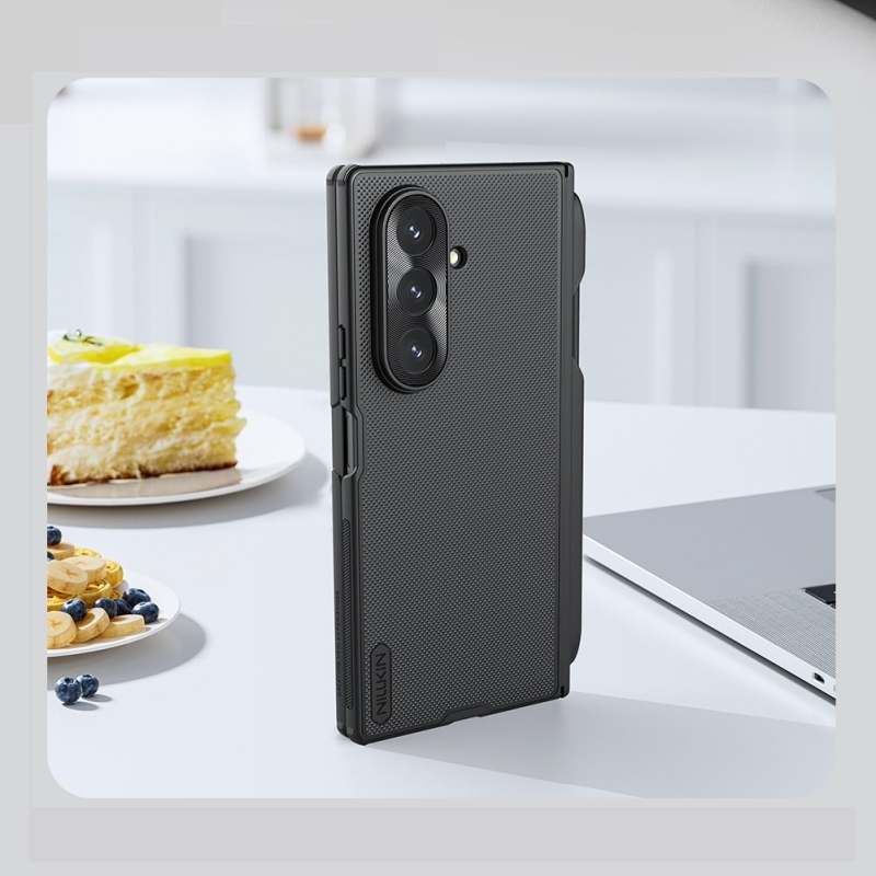 Nillkin Super Frosted FOLD Zadný kryt s magnetickým otvorom na pero pre Samsung Galaxy Z Fold 7 Black