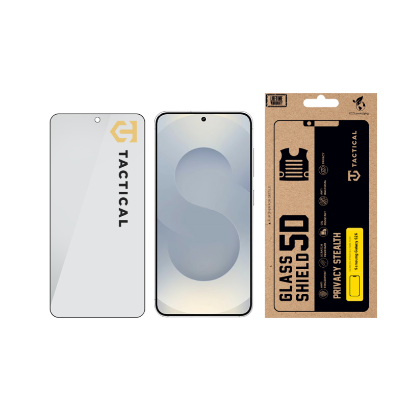 Taktický sklenený štít Privacy Stealth 5D Glass pre Samsung Galaxy S26 Black