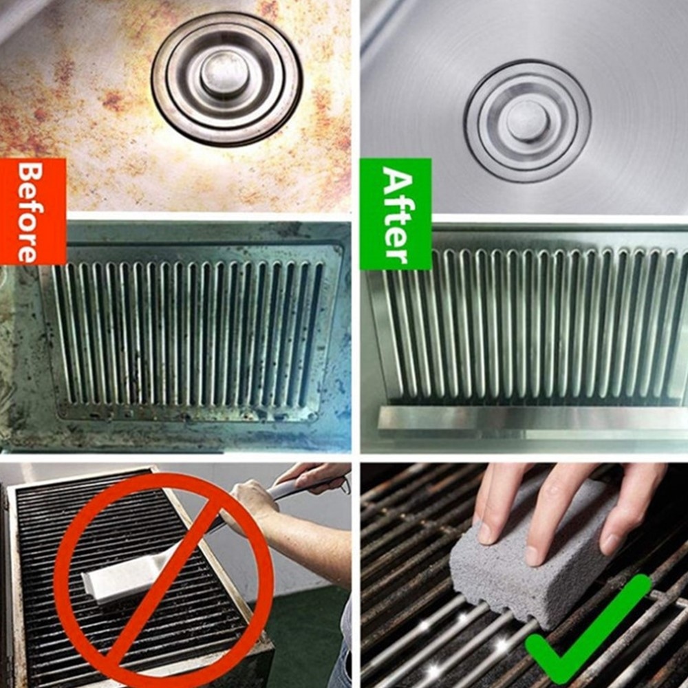 BBQ čistiaci blok na grilovacie rošty na odstránenie pripálenín 10 × 7 × 4 cm