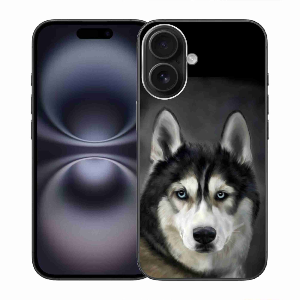 Gélový obal mmCase na iPhone 16 - husky