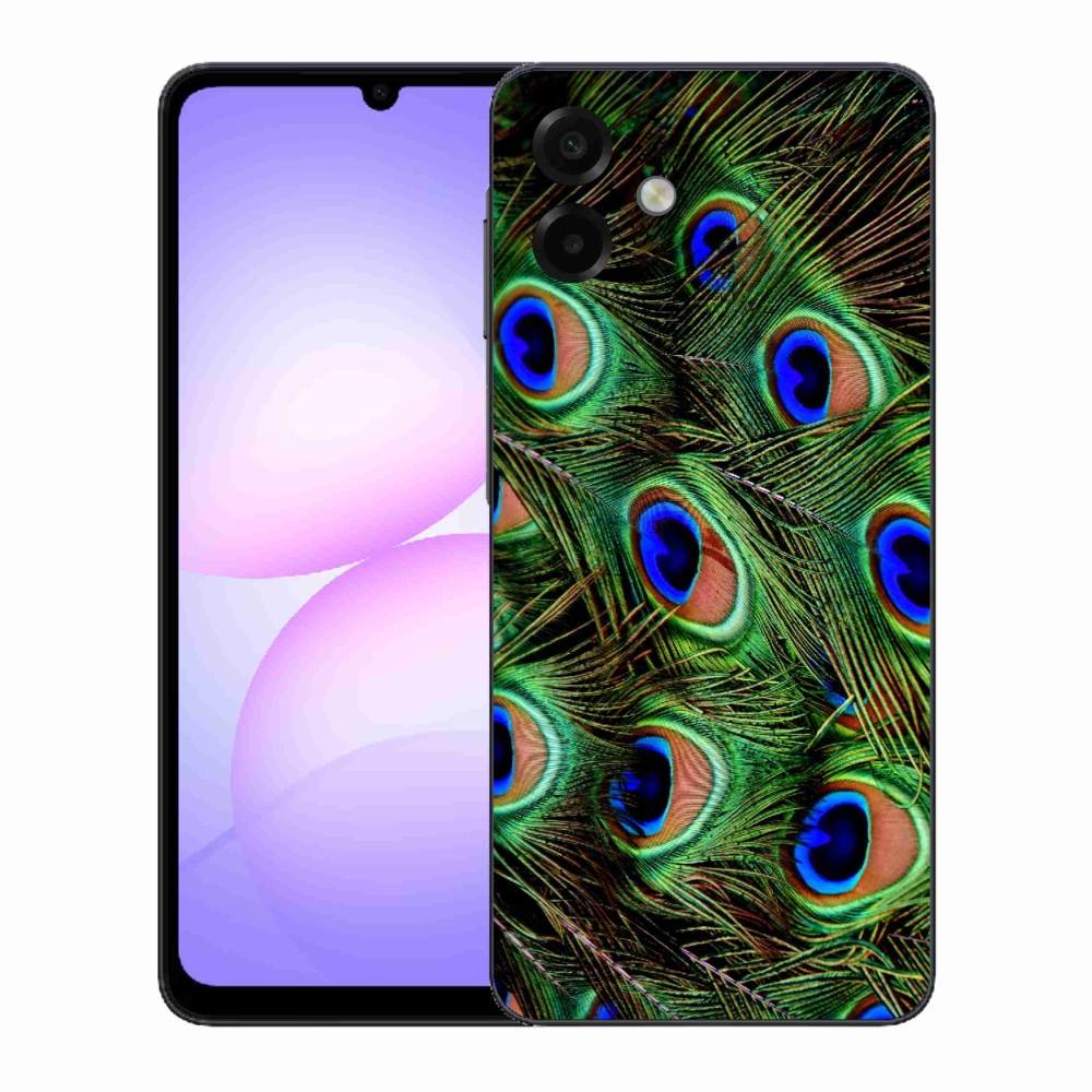 Gélový kryt mmCase na Samsung Galaxy A07 4G - pávie perie
