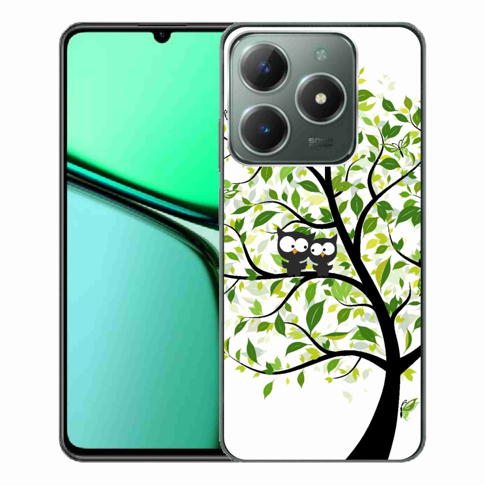 Gélový kryt mmCase na Realme C61 - malej sovy na strome