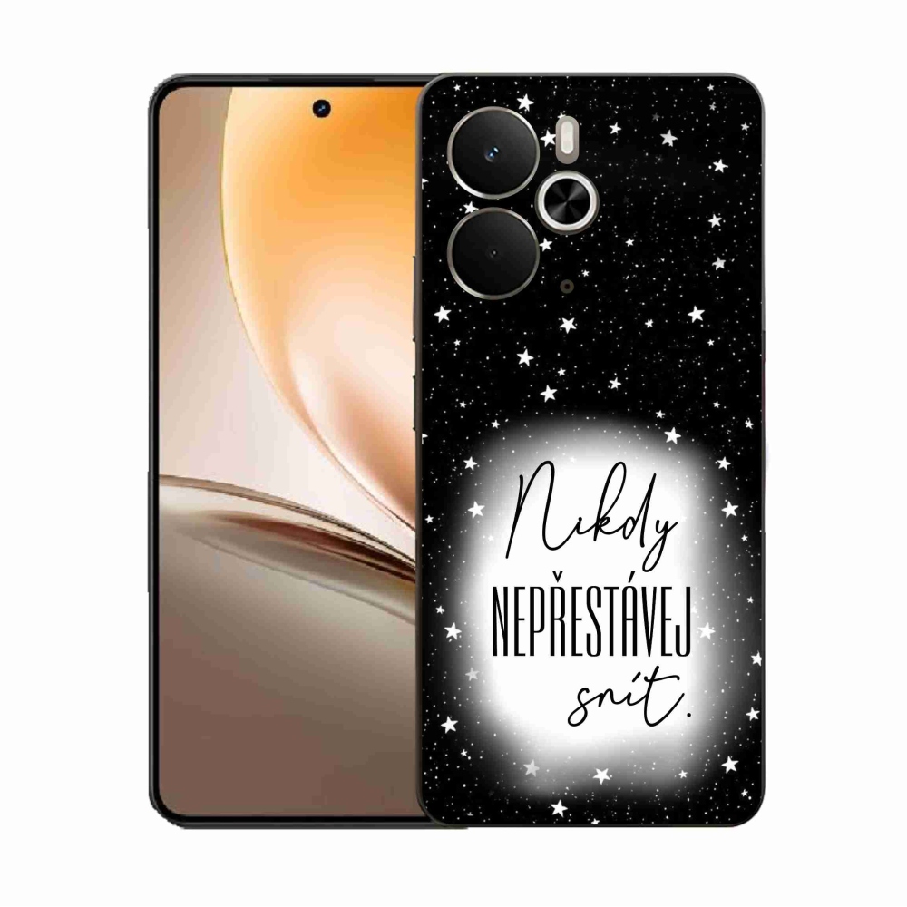 Gélový kryt mmCase na Realme 14 5G - citát 1 bieločierne pozadie