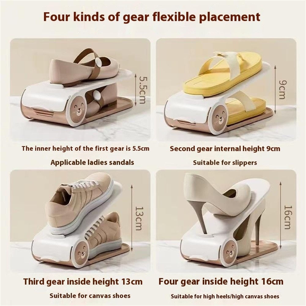 Nastaviteľný dvojvrstvový organizér na topánky