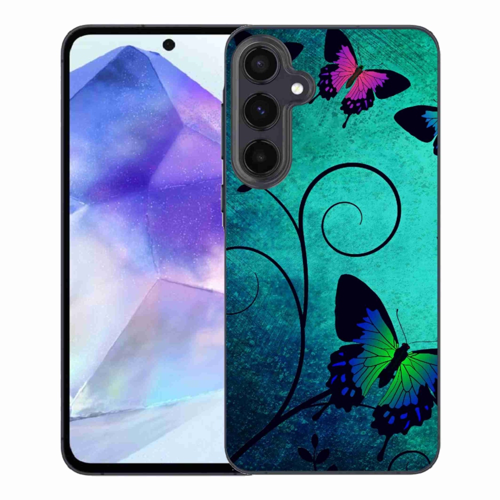 Gélový kryt mmCase na Samsung Galaxy A55 5G - farební motýle