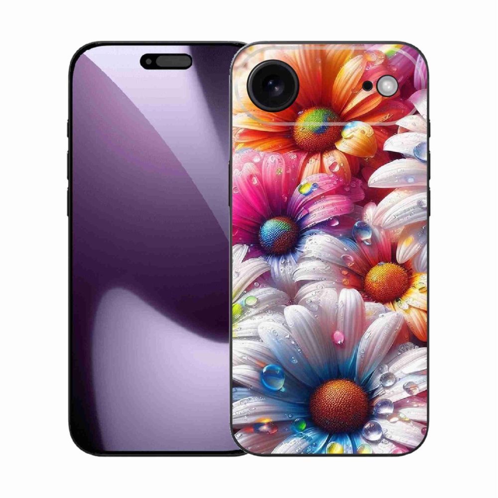 Gélový kryt mmCase na iPhone 17 Air - farebné margaréty