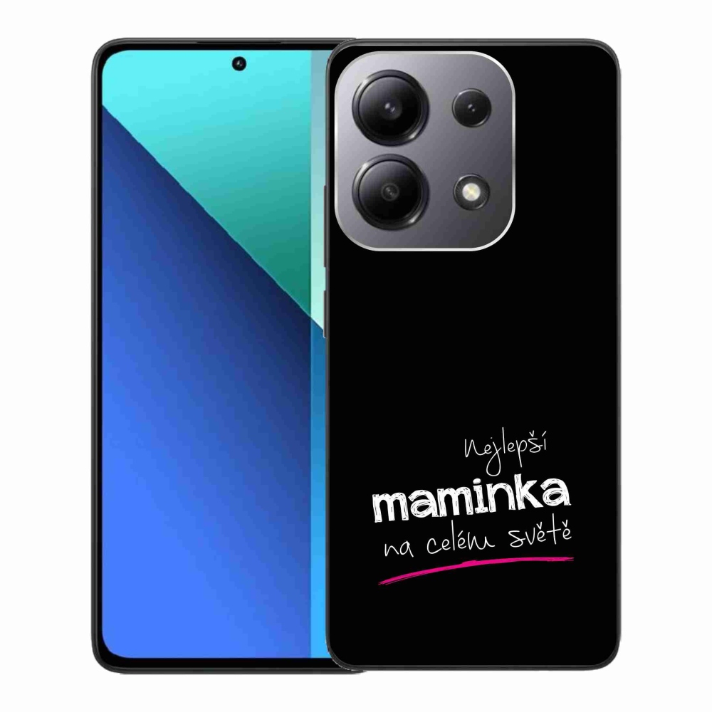 Gélový kryt mmCase na Xiaomi Redmi Note 13 - najlepšia mamička 4 čierne pozadie