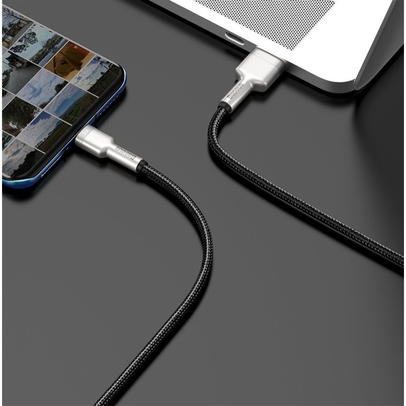 Baseus Cafule Metal Series Dátový Kábel USB-USB-C 66W 1m Black