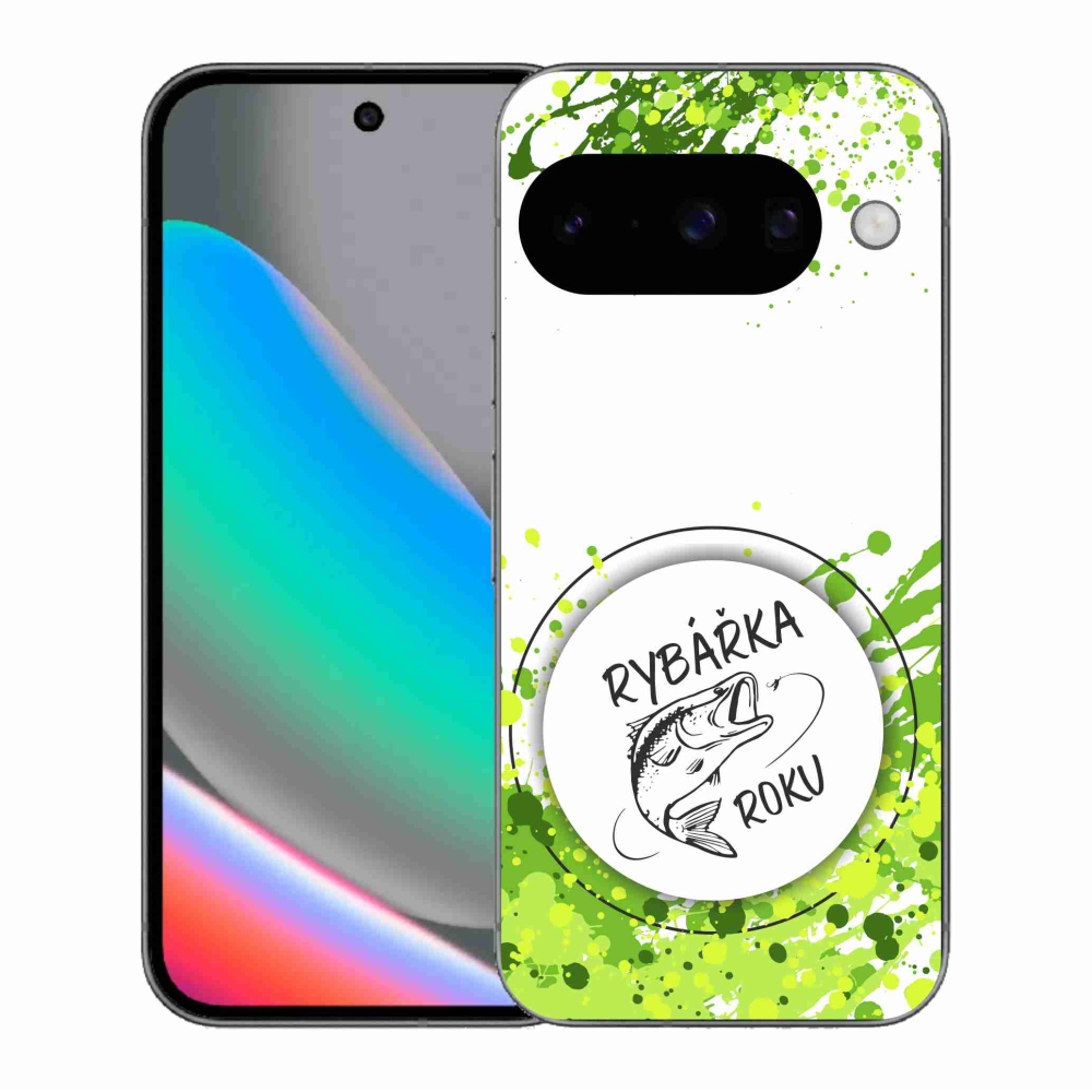 Gélový kryt mmCase na Google Pixel 10 - rybárka roku biele pozadie