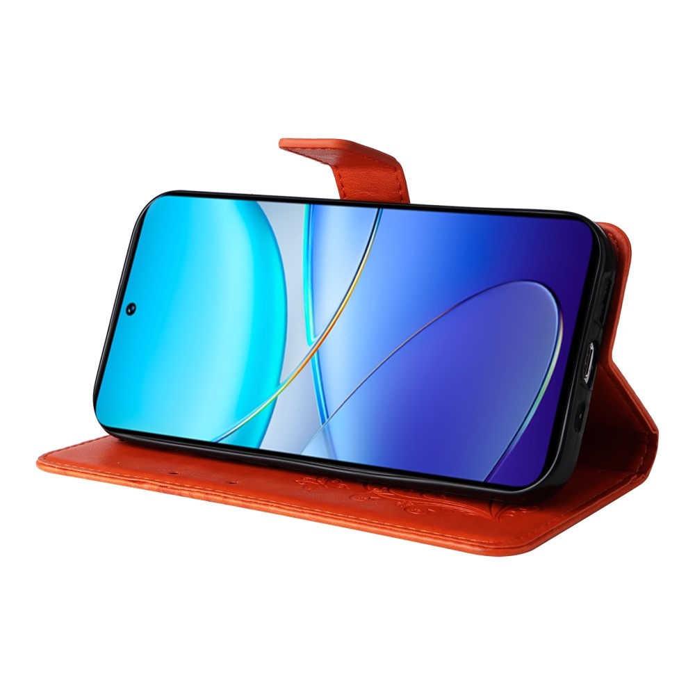 Big Butterfly knižkové púzdro na Vivo V40 SE 4G/5G - oranžové