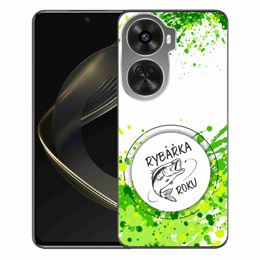 Gélový kryt mmCase na Huawei Nova 12 SE - rybárka roku biele pozadie