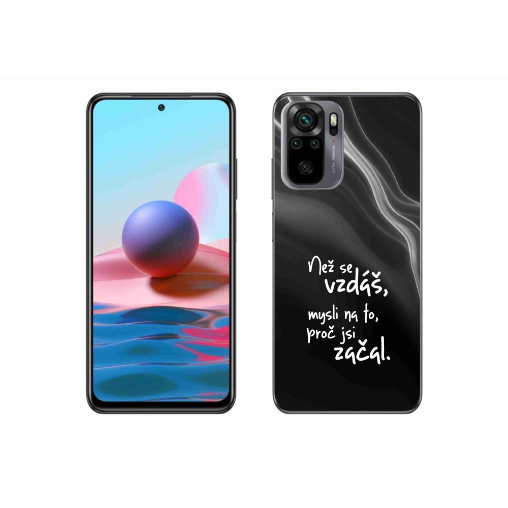 Gélový kryt mmCase na Xiaomi Redmi Note 10S - citát 2 čierne pozadie
