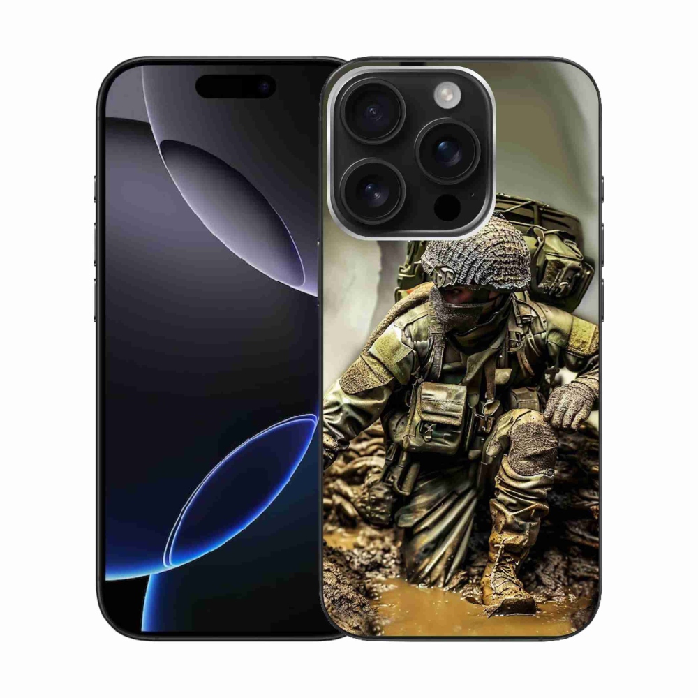 Gélový kryt mmCase na iPhone 16 Pro - vojak