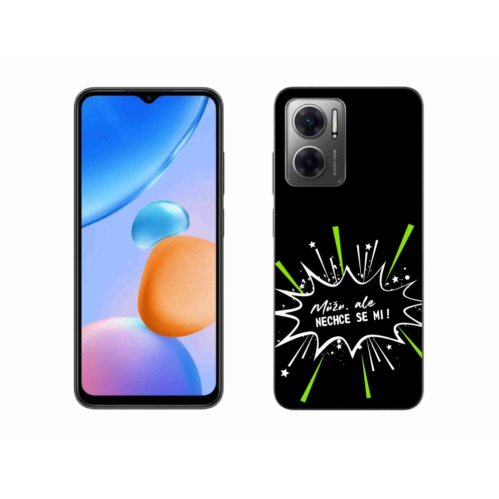 Gélový kryt mmCase na Xiaomi Redmi 10 5G - vtipný text 11 čierne pozadie
