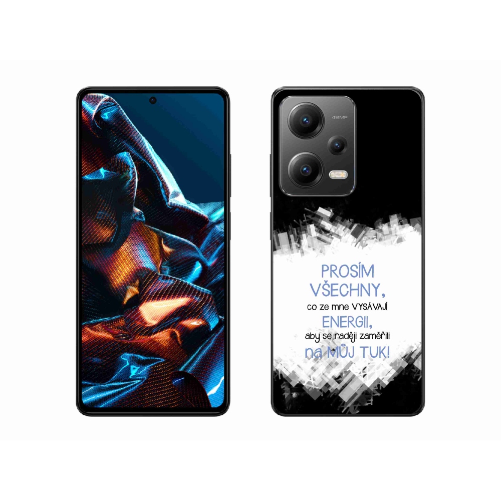 Gélový kryt mmCase na Xiaomi Redmi Note 12 Pro 5G - vtipný text 1 modrý