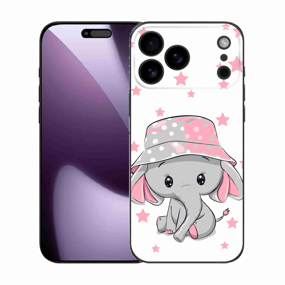 Gélový kryt mmCase na iPhone 17 Pro Max - ružový slon