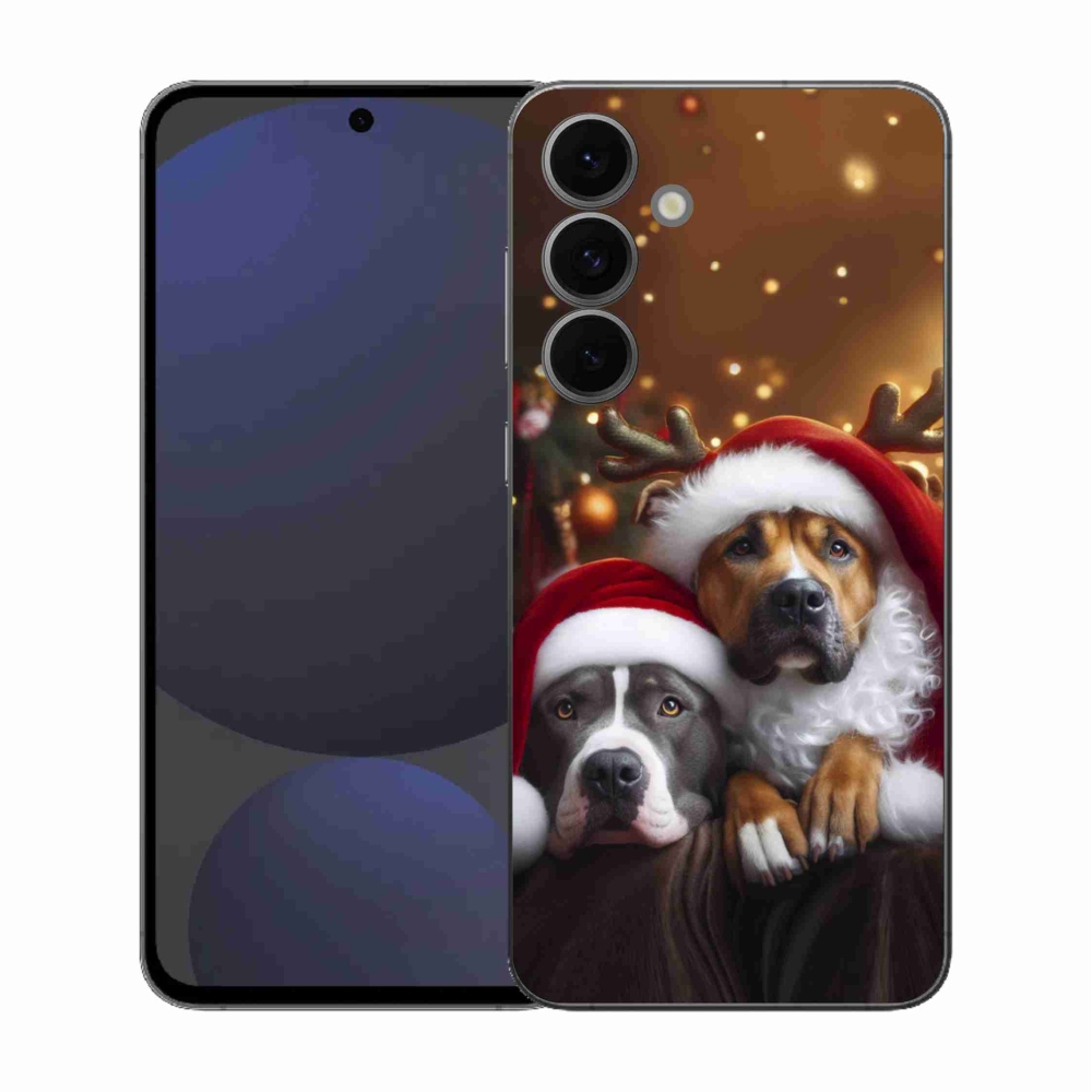 Gélový kryt mmCase na Samsung Galaxy S25 FE - vianočné psy