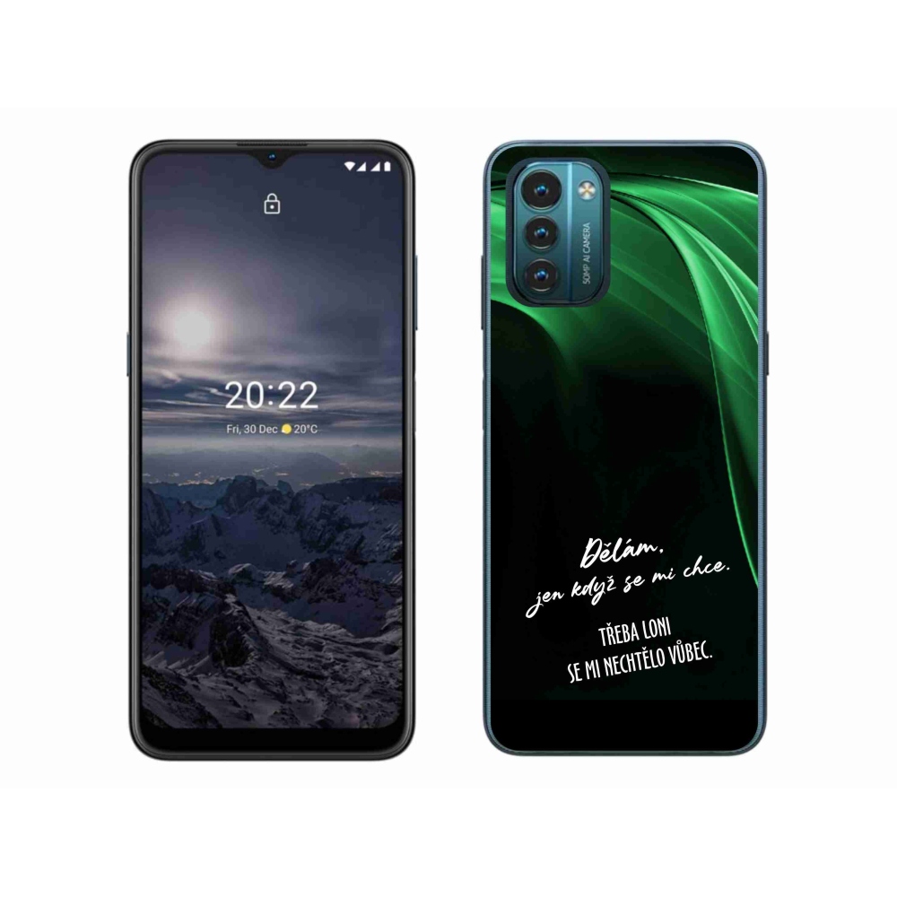 Gélový kryt mmCase na Nokia G11/G21 - vtipný text 12 čierne pozadie