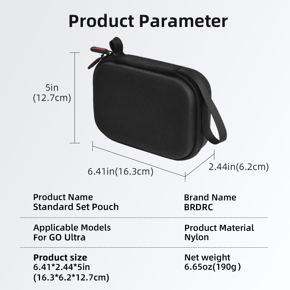 BRDRC úložné púzdro pre Insta360 GO Ultra Standard Edition s karabínou