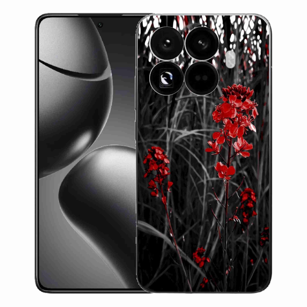 Gélový kryt mmCase na Xiaomi 15T Pro - červená rastlina