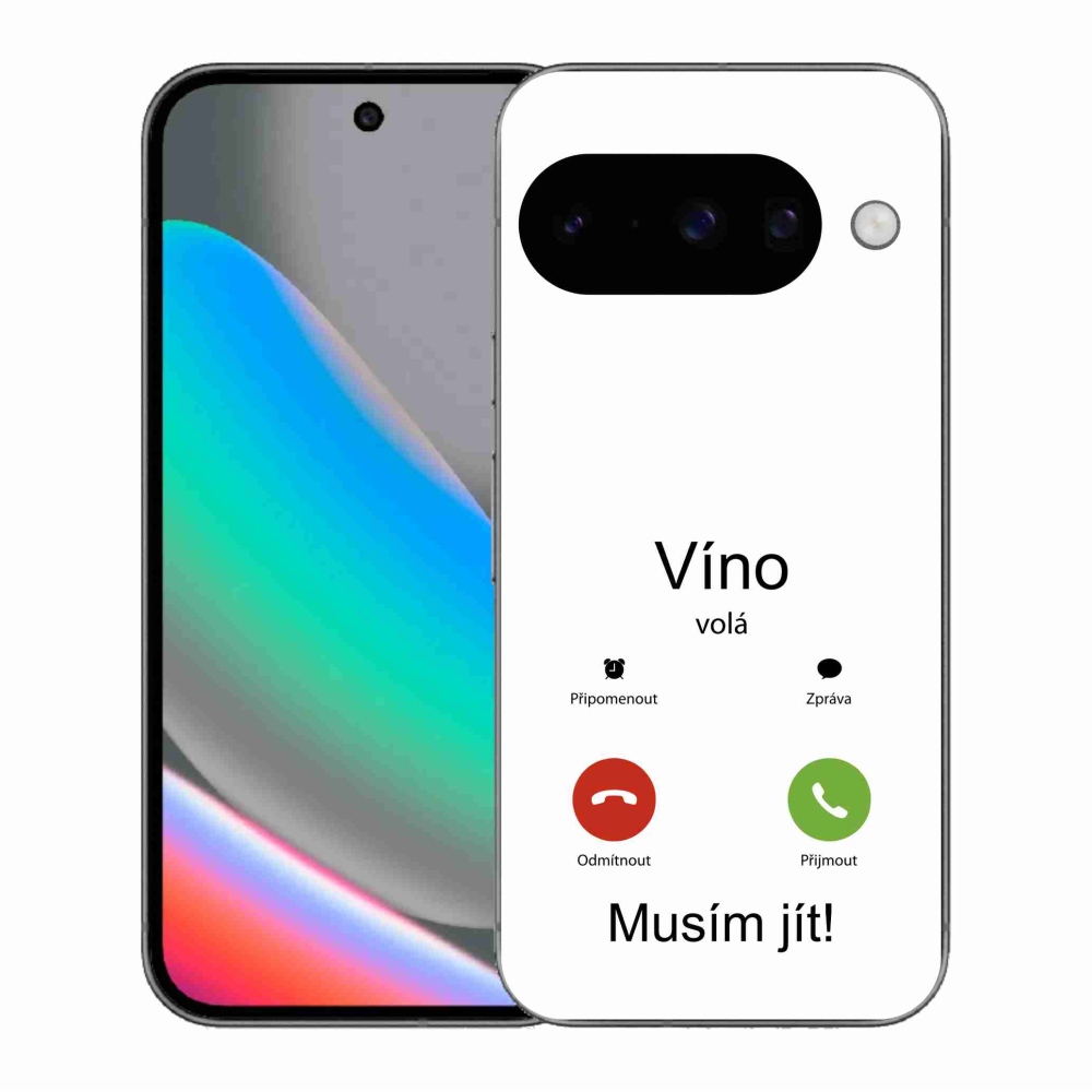 Gélový kryt mmCase na Google Pixel 10 - víno volá biele pozadie