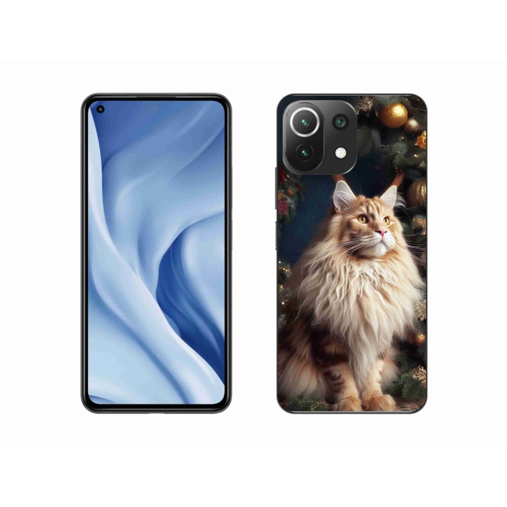 Gélový kryt mmCase na Xiaomi 11 Lite 5G NE - mačka pri stromčeku