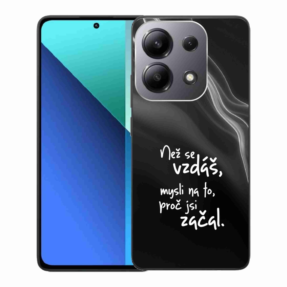 Gélový kryt mmCase na Xiaomi Redmi Note 13 - citát 2 čierne pozadie