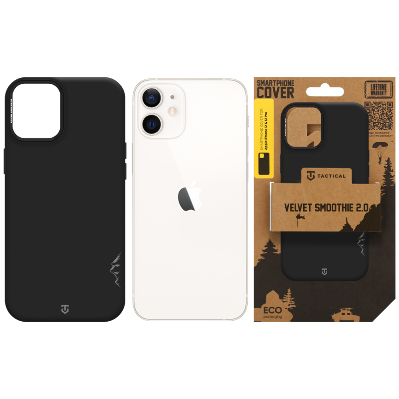 Tactical MagForce Velvet Smoothie 2.0 – puzdro pre Apple iPhone 12/12 Pro v farbe Asphalt