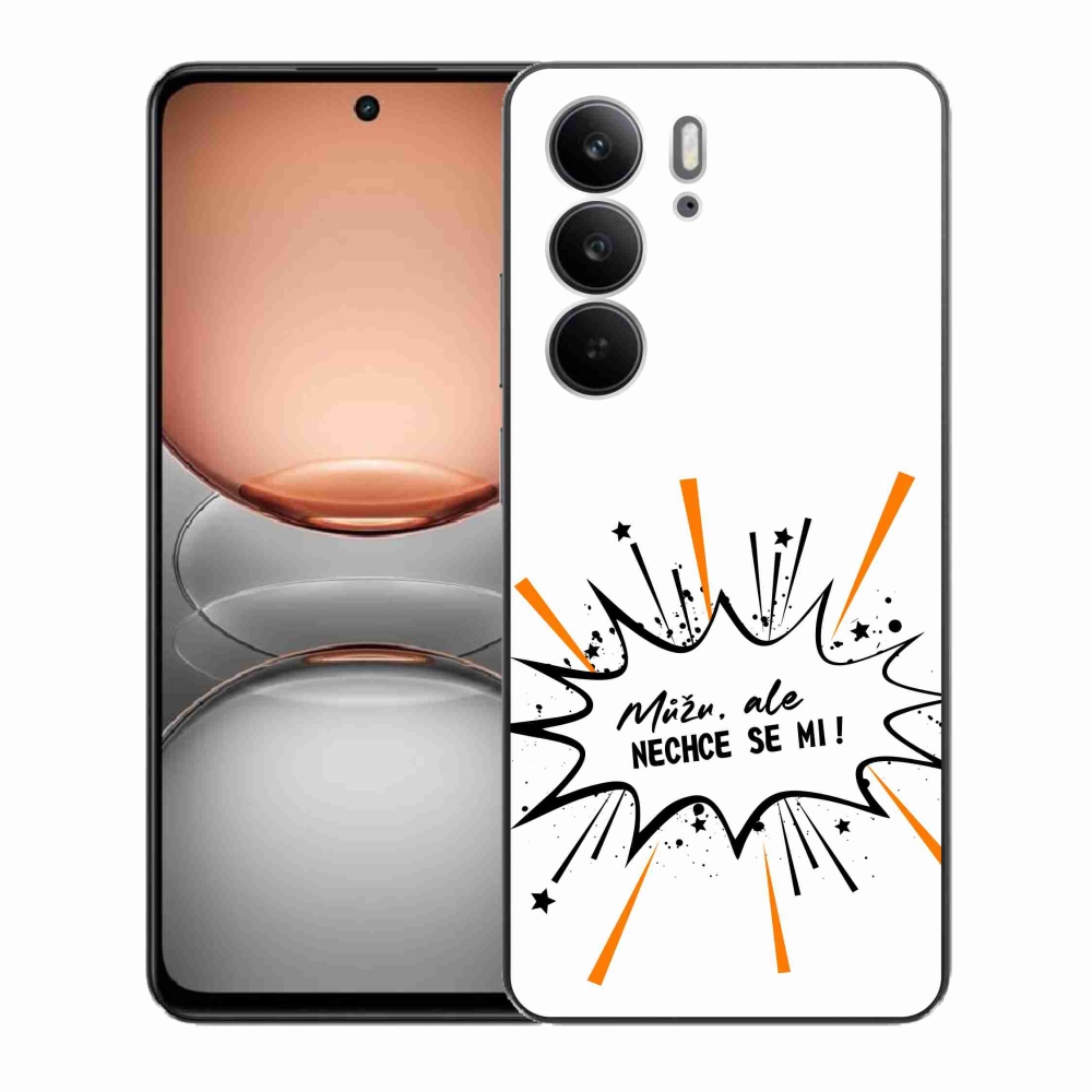 Gélový kryt mmCase na Realme C75 - vtipný text 11 biele pozadie