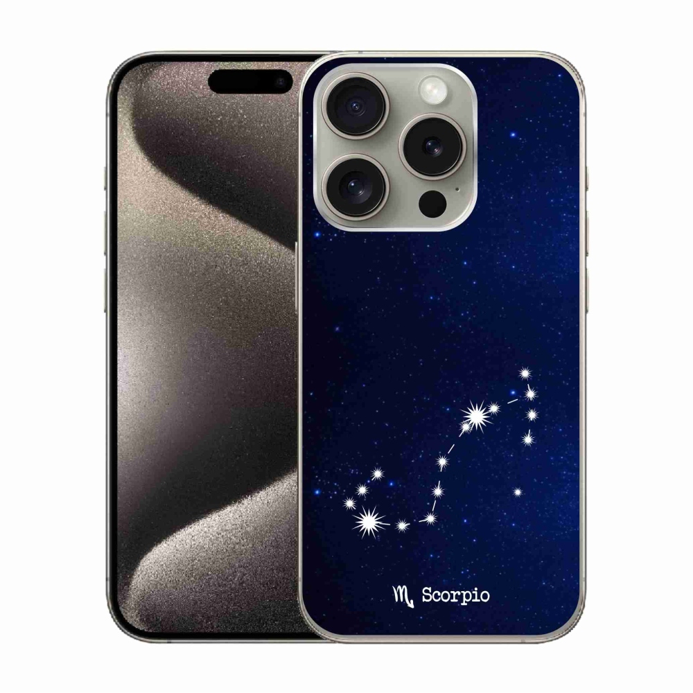 Gélový kryt mmCase na iPhone 15 Pro - súhvezdie Škorpióna