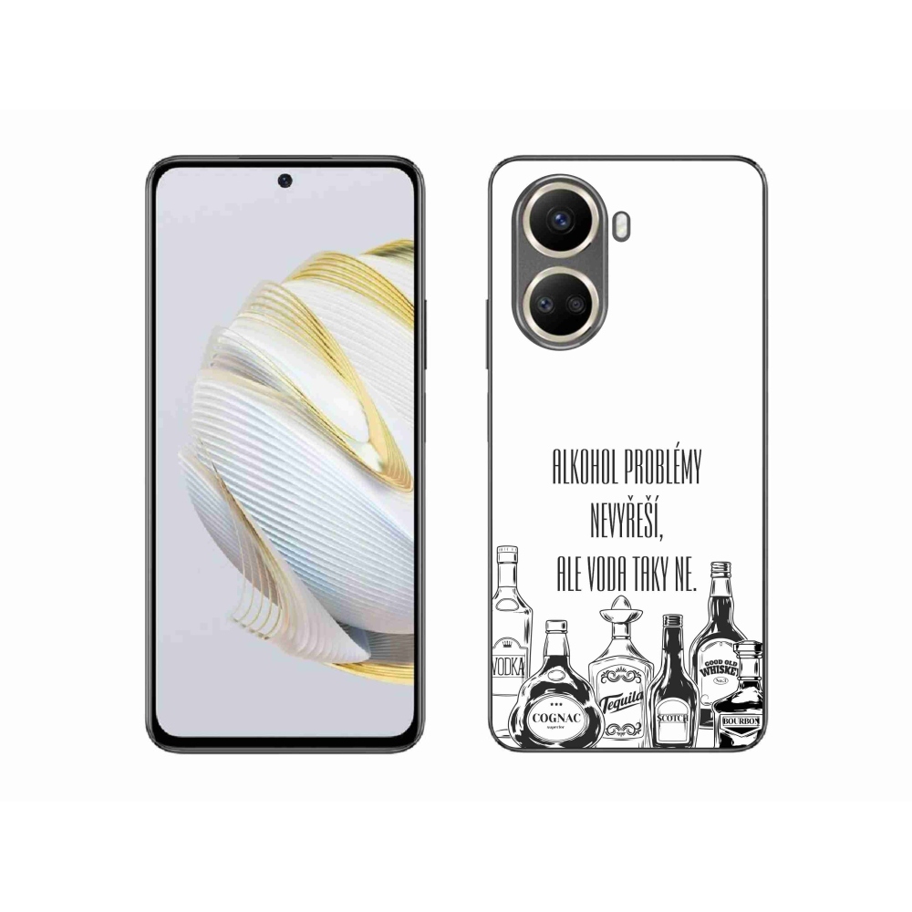 Gélový kryt mmCase na Huawei Nova 10 SE - vtipný text biele pozadie