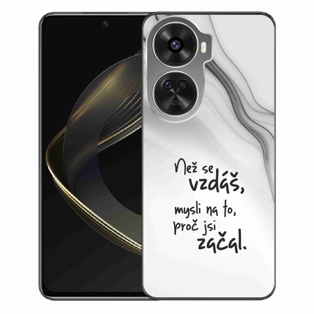 Gélový kryt mmCase na Huawei Nova 12 SE - citát 2 biele pozadie