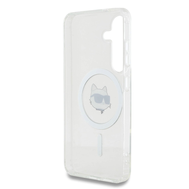 Karl Lagerfeld IML Chúpette Head MagSafe Zadný Kryt pre Samsung Galaxy S25 Transparent